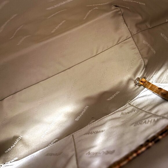 Brahmin Large Duxbury Satchel Toasted Almond Melbourne - Picture 8 of 9